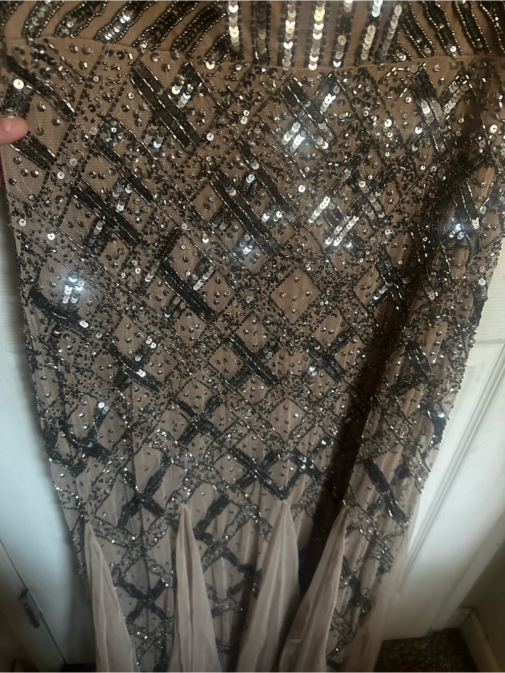 Adrianna Papell  Evening Gown with Sequin Detail size 10 - Picture 10 of 14